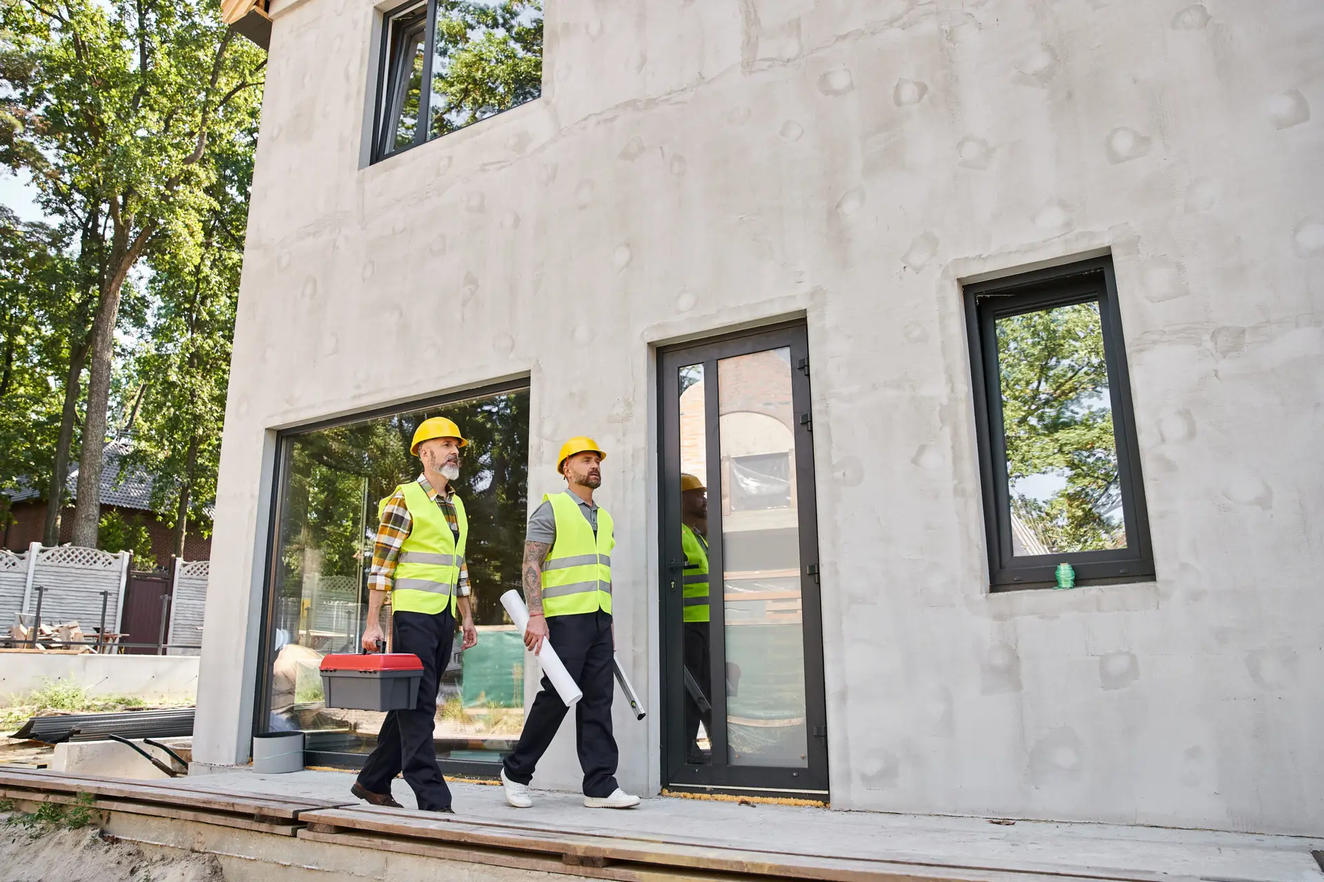 Bauendreinigung auf der Baustelle